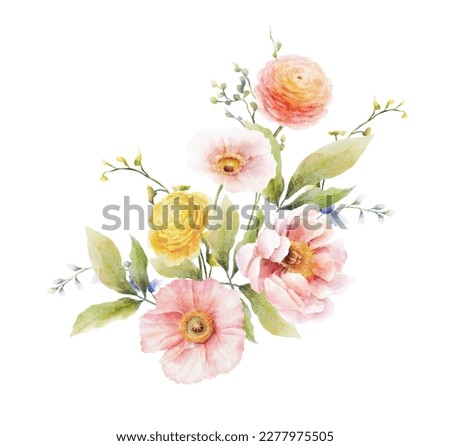 Similar – Image, Stock Photo Yellow flowers Iceland poppy in front of bright blue