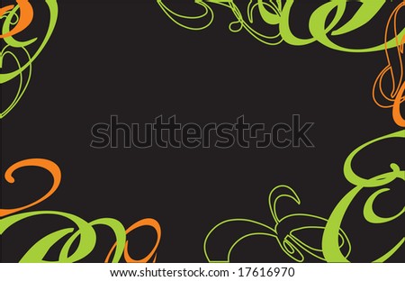 Abstraction of a backgraund from curls. Vector