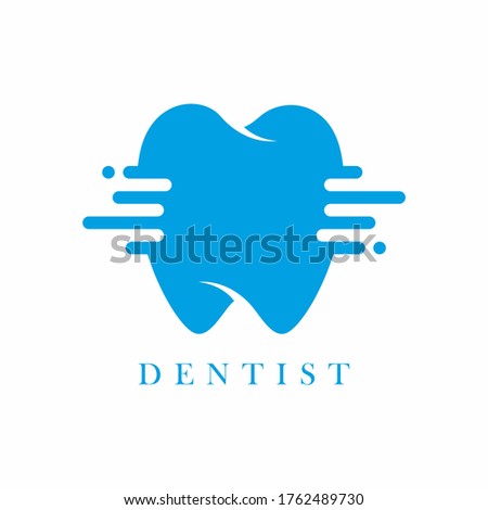 Dentist with blue lines style
