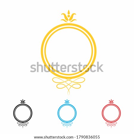 Luxury circle logo vector template with several color options
