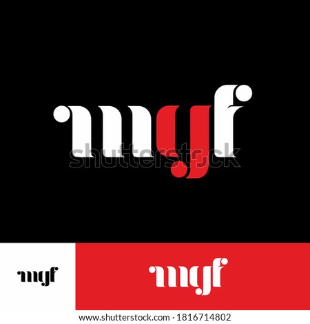MGF letter vector logo template