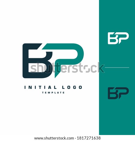 BP initial letter logo template vector
