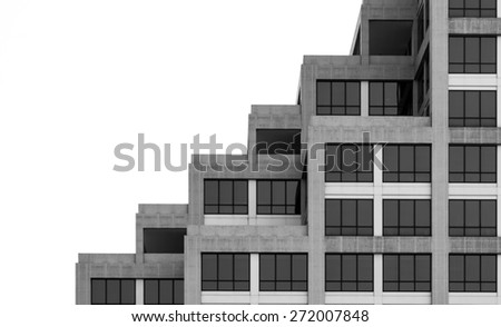square windows in black and white color
