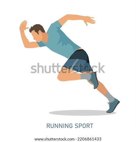 running man running jogging. running sport concept. vector, illustration