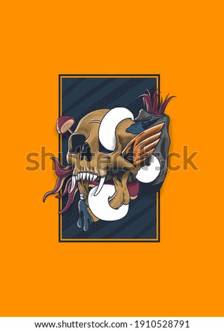 The forgotten skull orange {Doz} Stock fotó © 