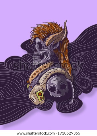 The Purple Skeleton Man {Doz} Stock fotó © 