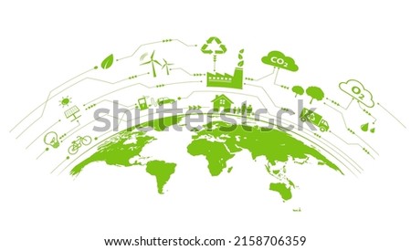 Eco friendly and Sustainable development concept, Vector illustration