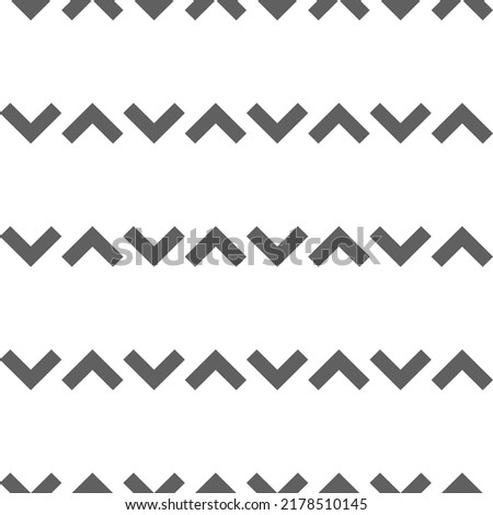 Vector. Grey and white abstract ethnic seamless pattern. Background of angle brackets. Mosaic. Design of packaging paper, textile printing, web design, cover, advertising and typographic products.