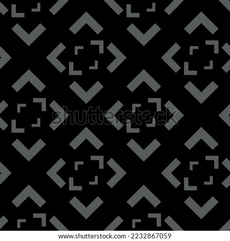 Vector. Black and white abstract ethnic seamless pattern. Background of angle brackets. Mosaic. Design of packaging paper, textile printing, web design, cover, advertising and typographic products.