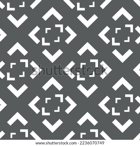 Vector. Black and white abstract ethnic seamless pattern. Background of angle brackets. Mosaic. Design of packaging paper, textile printing, web design, cover, advertising and typographic products.