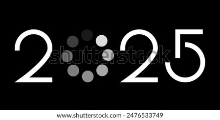 Vector. Happy new year 2025 logo text design. Design templates with 2025 typographic logo. 2025 happy new year symbols collection. Minimalistic backgrounds for branding, banner, cover, postcard.