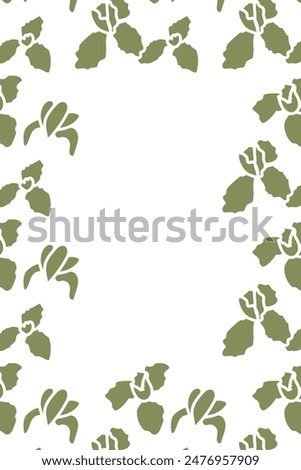 Vector. Hand drawn floral pattern. Vertical background, copy space for text. Template for postcard, wedding and party invitation, flyer, cover, brochure, social media post, magazine, poster, banner.