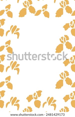 Vector. Hand drawn floral pattern. Vertical background, copy space for text. Template for postcard, wedding and party invitation, flyer, cover, brochure, social media post, magazine, poster, banner.