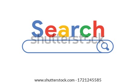 Popular Search engine on white background , search box engine for images, simple vector illustration
