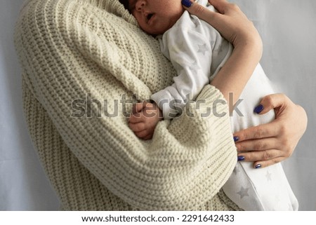 Similar – Image, Stock Photo Mother holding child