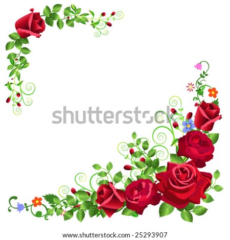 Rose Frame Stock Vector Illustration 25293907 : Shutterstock