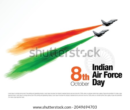 Vector Illustration of Indian Air Force Day