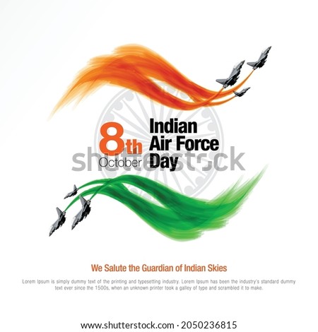 Vector Illustration of Indian Air Force Day