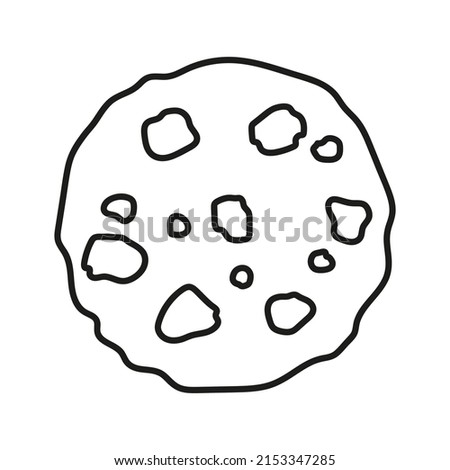 Chocolate Chip Cookie Coloring Page | Free download on ClipArtMag