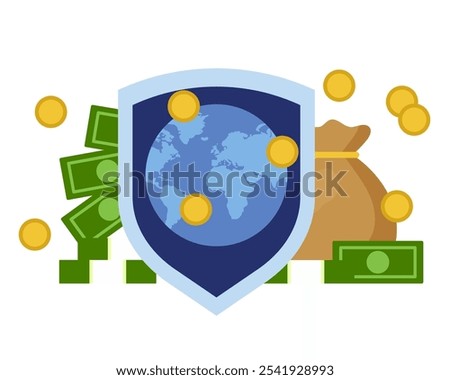 Gross national income. Vector simple color flat illustration.