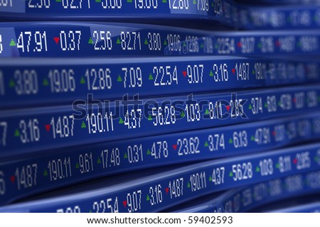Computer generated stock trading ticker