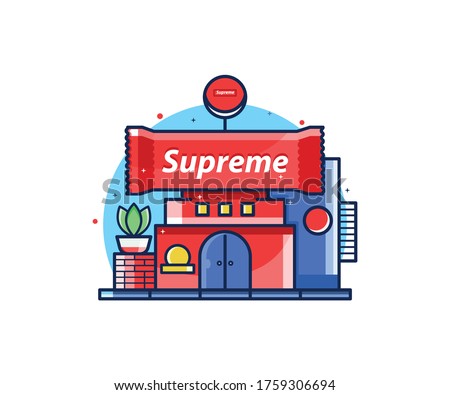 supreme cake, viral 2020, for products, etc, vector illustration.