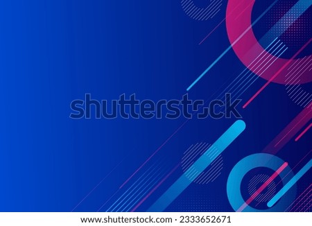 background. colorful, dark and light blue gradations, slashes, circle , memphis ,eps 10