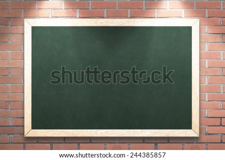 blackboard on the brick wall