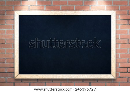 blackboard on the brick wall