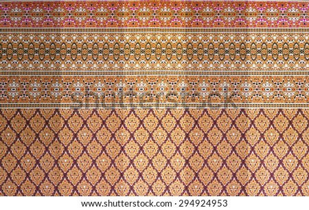 A fabric partition with thai pattern for home decoration