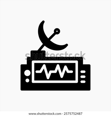 Design Illustration graphic of military radar icon with glyph style. Suitable for UI, mobile design, web design, etc.