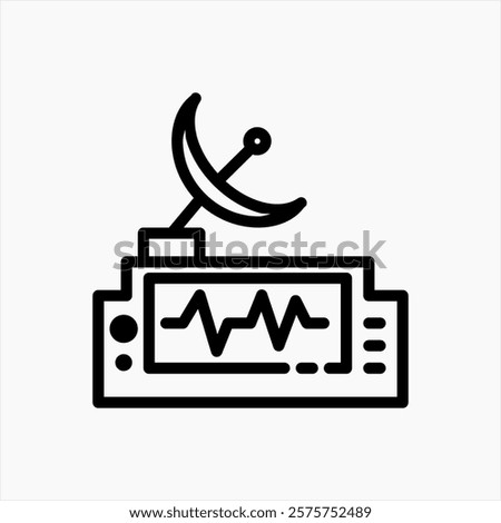 Design Illustration graphic of military radar icon with line style. Suitable for UI, mobile design, web design, etc.