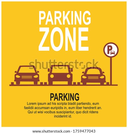 Vector illustration of parking zone