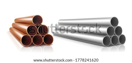 Similar – Image, Stock Photo Copper tubes Conduit