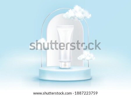 Image, Stock Photo round Clouds Arch Plastic