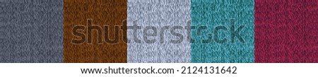 Fur seamless background, animal air texture, grey, brown, white, blue and red wool for game. Repeated furry pattern, cat, dog, wold, mink natural or artificial textile carpet, Realistic 3d vector set Stock foto © 