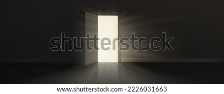 Similar – Image, Stock Photo Light behind the door covered with a curtain