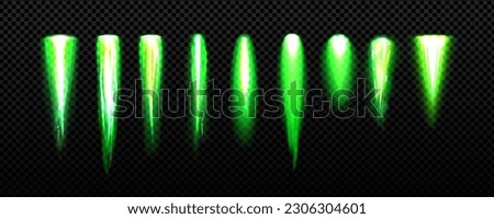 Green rocket spaceship fire light smoke trail vfx. Engine flame png vector effect for game. Launch shuttle speed burst glow asset illustration kit. 3d isolated neon firework flight take off.