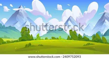 Similar – Image, Stock Photo Scenery of hill near sea on cloudy day