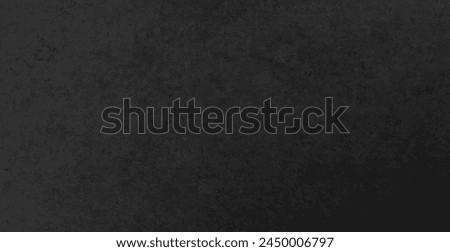 Grunge black background with craft paper texture. Realistic vector illustration bg of dark rough cardboard or stone with grain surface. Abstract decorative blackboard or marble wall material.