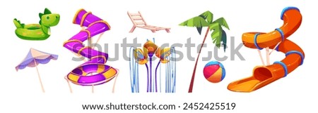 Similar – Image, Stock Photo water slide Water