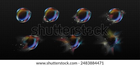 Similar – Image, Stock Photo colorful soap bubbles