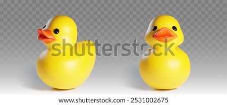 Image, Stock Photo Child , squeaking duck and bathtub