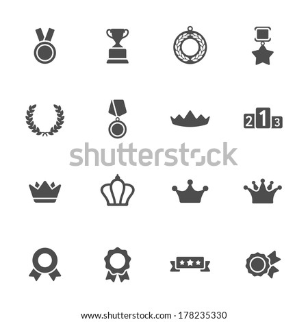 Awards icons set