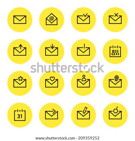 Email icon set