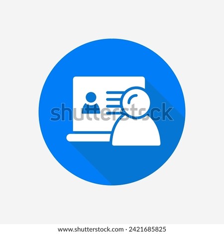 Video conference flat vector icon. Video call icon.