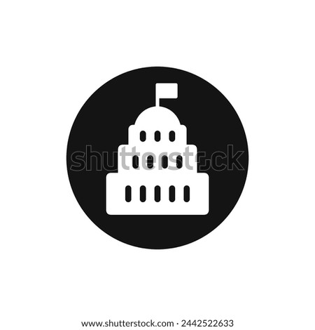 Capitol building vector icon. USA White House vector icon.
