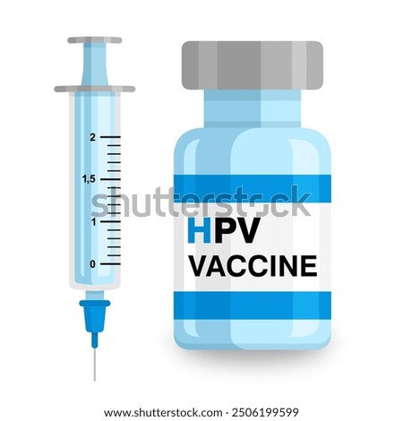 HPV, Human papillomavirus vaccine vector illustration