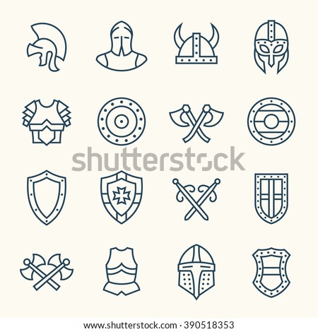 Armor line icons
