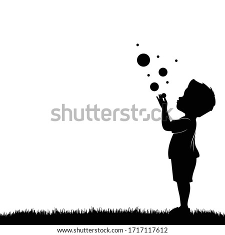 the little boy blew silhouette bubbles